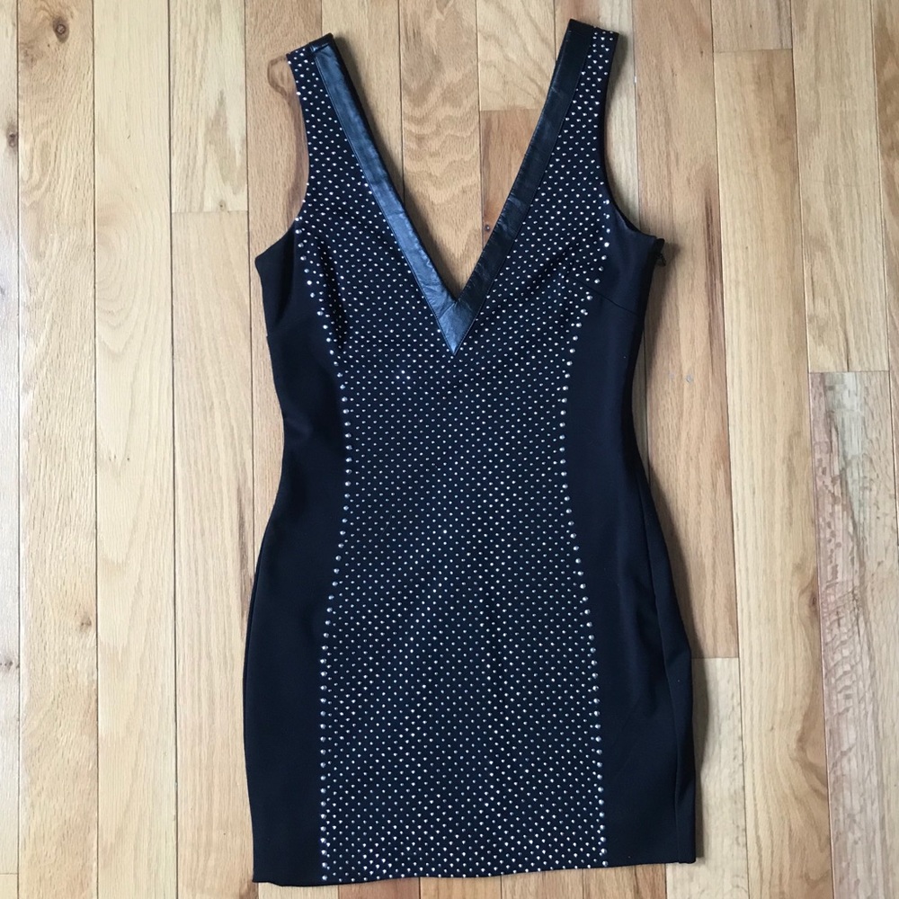 Black Studded BeBe dress